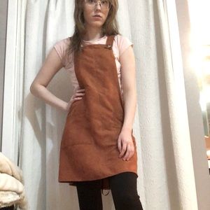 🍂 Burnt Orange Suede Pinafore 🍁